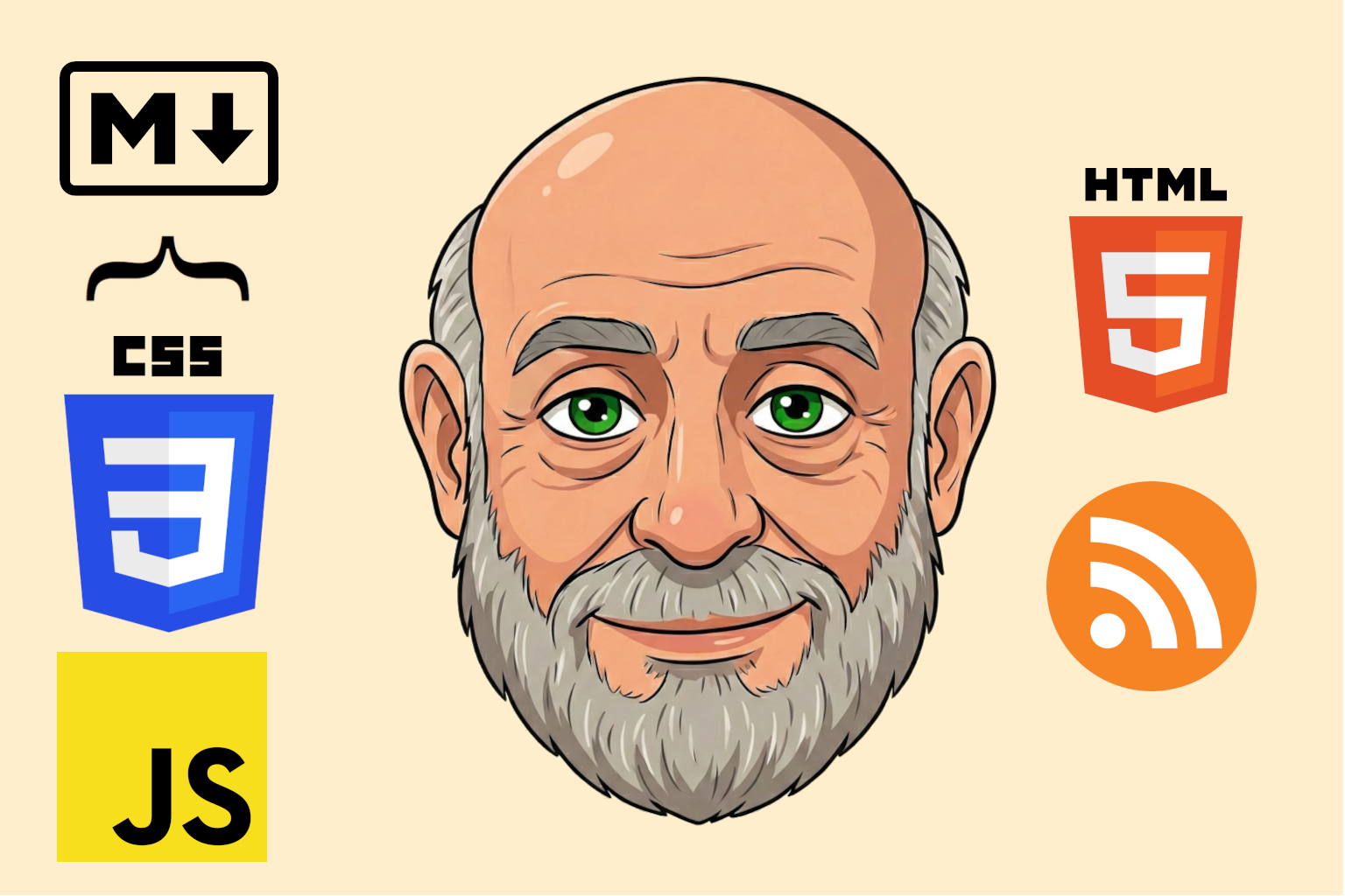 Yazma odaklı minimal bir statik site üreticinin çalışma akışını gösteren sade bir görsel